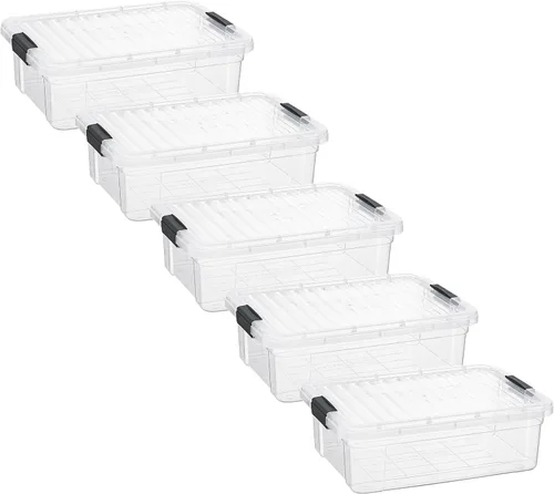 Vista 77 de Superio Mini contenedor de almacenamiento de plástico para crayón, suministros de arte y estuche de costura, organizador pequeño apilable