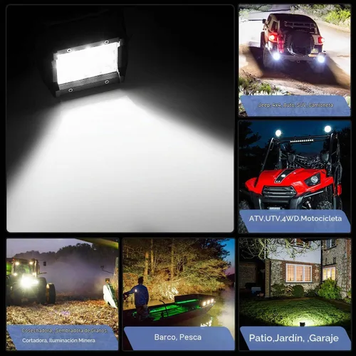 Vista 3 de Nilight luz antiniebla. Barra de luces ledes para manejo todoterreno