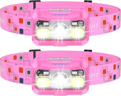 Vista 9 de LHKNL Linterna frontal recargable, lumen súper brillante, paquete de 2