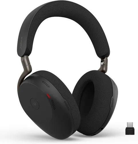 Vista 20 de Jabra Evolve3 85 - Auriculares inalámbricos Bluetooth con micrófono para el trabajo, USB-A, tecnología de llamada de voz AI, cancelación activa