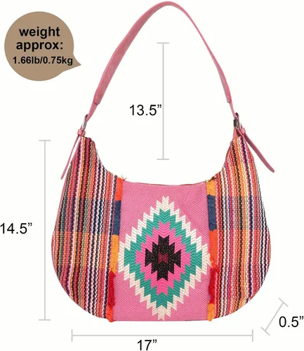 Vista 2 de Montana West Aztec Collection Western - Bolso de transporte oculto para mujer con cartera