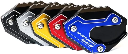 Vista 6 de TEMKIN W for Suzuki V-Strom 650/XT VSTROM 650 DL650 2004-2022 2021 Motorcycle CNC Kickstand Foot Side Stand Extension Pad Support Plate Y