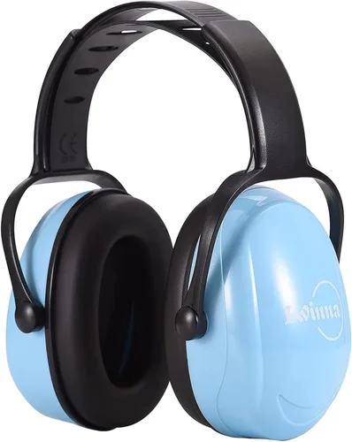 Vista 7 de Auriculares con cancelación de ruido para niños con autismo y necesidades sensoriales, orejeras ajustables para bebés, niños pequeños y niños, Azul