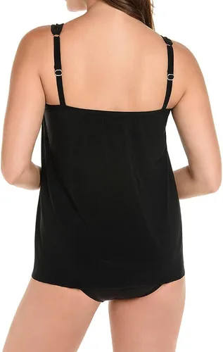 Vista 4 de Miraclesuit Traje de baño para mujer, copa DD-Illusionist Mirage de cuello alto, tankini con aros