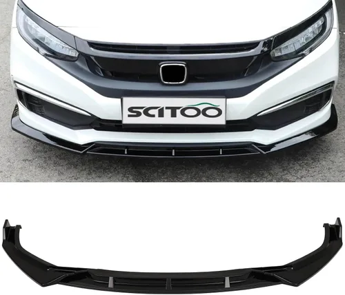 Vista 41 de SCITOO Alerón de borde de parachoques delantero mate negro para Ford Focus ST años 2013-2014 - Spoiler frontal de polipropileno