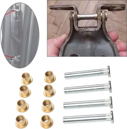 Vista 4 de Cnkaka036 Kit de reparación de bisagras de puerta de pasador y buje Hierro plateado y dorado para Nissan Navara D22 Frontier Pickup Truck 97-2005 4