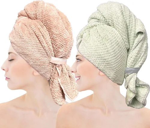 Vista 9 de Chloven Jumbo - Toalla de microfibra grande para cabello grueso para mujer