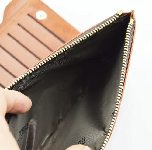 Vista 7 de Billetera Pidengbao. Billetera de color sólido con cremallera para mujer