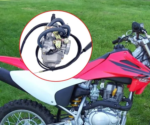 Vista 7 de Carburador de reemplazo para Honda CRF150F Carburador 2003 2004 2005 2006 2007 2008-2014 Carburador de rendimiento con cable de acelerador CRF150F