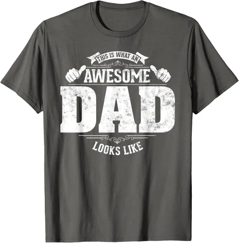 Vista 43 de This is what a awesome dad looks like vintage style design T-Shirt, Negro