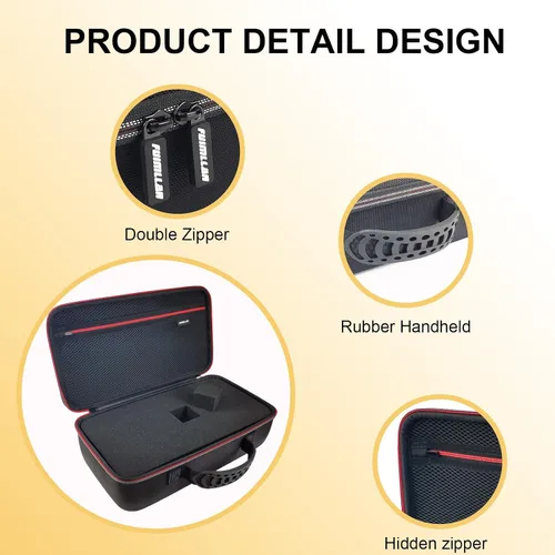Vista 5 de Estuche de almacenamiento duro con inserto de espuma personalizable - Estuche protector de EVA para cámaras, consolas de juegos, instrumentos