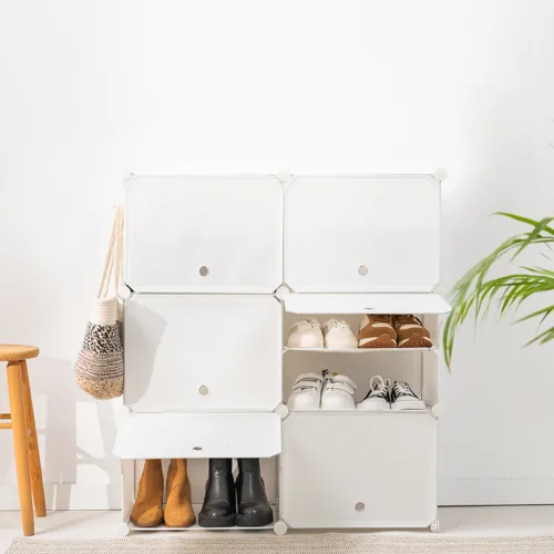 Vista 2 de Zapatero Modular Portátil InnovaGoods Blanco