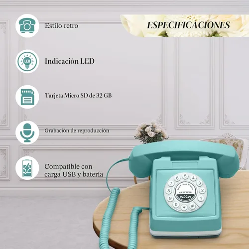 Vista 2 de UKBW Teléfono de Libro de Invitados de Audio para Bodas, 32G de Grabación, Mensaje de Audio Personalizado con Libro de Invitados, Libro de Invitados
