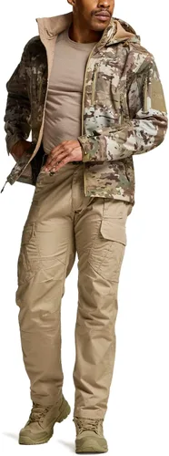Vista 3 de CQR - Pantalones tácticos tipo cargo para hombre, tejido ripstop, resistentes al agua, ligeros, para uso diario, trabajo, senderismo o exteriores