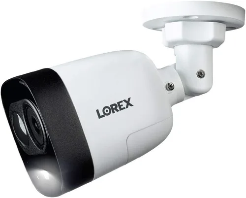 Vista 2 de Lorex Cámara de seguridad analógica de 1080p para interior/exterior, cámara de bala adicional para sistema de vigilancia con cable, disuasión activa