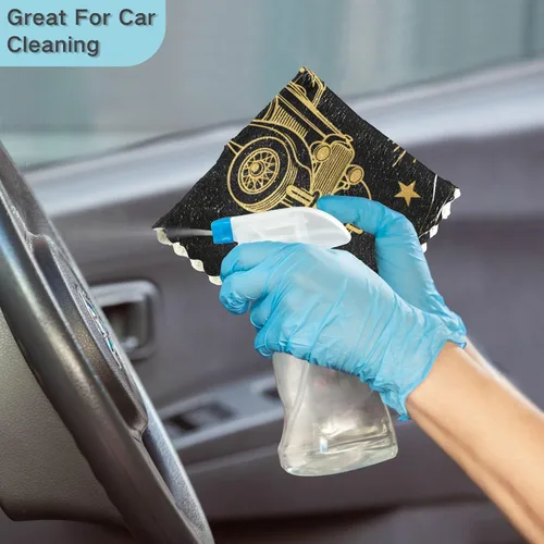 Vista 7 de Birthday Retro 70s Car Kitchen Towels Terry Cotton Quick Dry Reusable and Washable Dishcloth 6 Pack