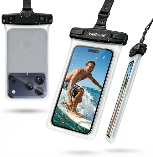 Vista 12 de wellhouse Funda impermeable para teléfono, estuche impermeable para iPhone 16 15 14 13 12 Pro Max XS Samsung, bolsa seca para celular IPX8 3D