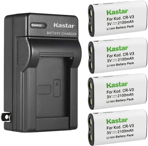 Vista 7 de Kastar Cargador de batería de pared de CA CR-V3 para Kodak DX6340, DX6440, CD33, Z650 Zoom, Z663 Zoom, Z700, Z710, Z740, Z885, Z1275, CR-V3, CR-V3P