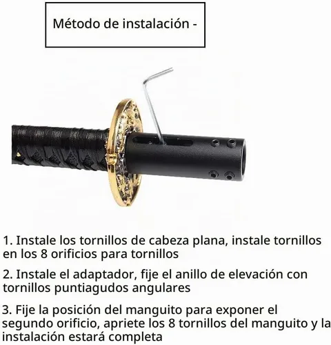 Vista 5 de Katana - Pomo de palanca de cambios automática para bloqueo y botón de transmisión automática, espada samurái, palanca de cambios individual
