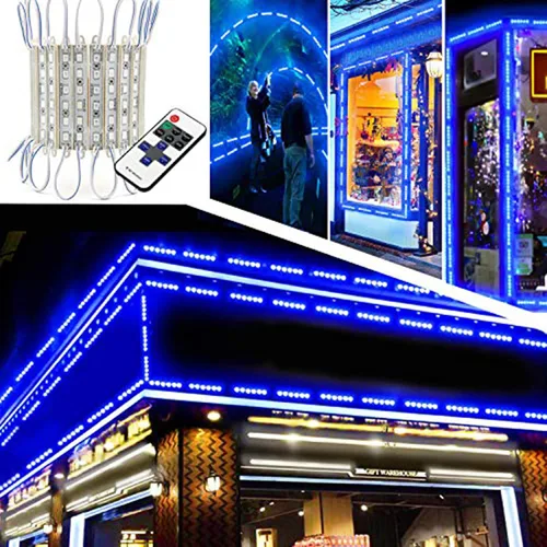 Vista 12 de EAGWELL Luces para escaparates mejoradas de 40 pies, 80 piezas, luces LED para ventana de tienda, color blanco cálido, 4 juegos de luces LED 5054