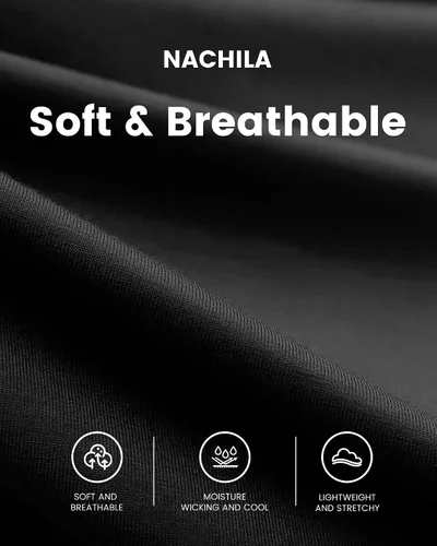 Vista 5 de NACHILA Camisones de viscosa para mujer, hechos de bambú, suaves camisas de dormir de manga corta, ropa de dormir suelta