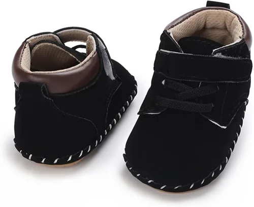 Vista 10 de COSANKIM Zapatos deportivos para bebé niño y niña, zapatos de tobillo altos, antideslizantes, suela suave, zapatos de cuna para niños pequeños