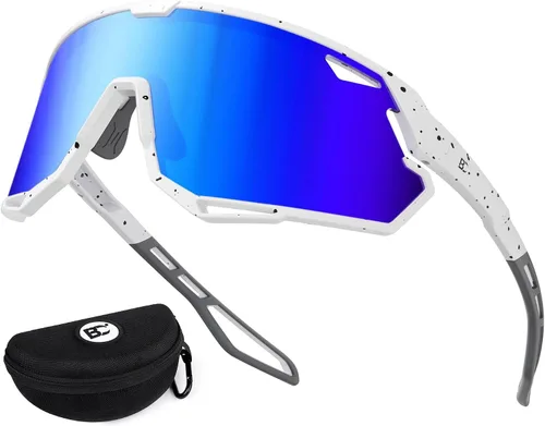 Vista 20 de BIRCEN Gafas de sol deportivas de béisbol para hombre: TR90 gafas de ciclismo ligeras envolventes para correr al aire libre MTB Bike