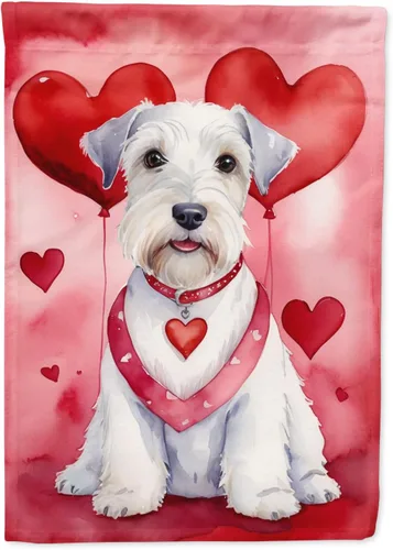 Vista 189 de Caroline's Treasures DAC5252GF Affenpinscher - Bandera de jardín con texto en inglés "My Valentine", bandera decorativa para patio exterior, patio
