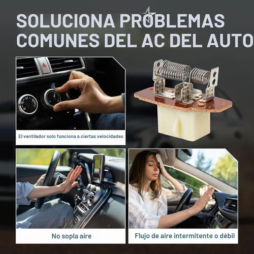 Vista 2 de BlueStars Resistencia del motor del soplador HVAC 973-013, compatible con Ford 1997-2014 E150 E250, 1997-2022 E350, 2000-2005 Excursion, 1999-2007