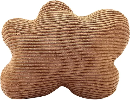Vista 27 de Almohada de estilo nórdico suave con forma geométrica. Almohada de flores, almohadas de nube. La almohada. Cojín, cojín. Pelota, Marrón