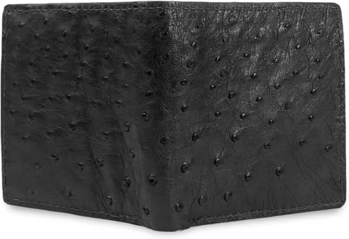 Vista 2 de Cartera Hipster de piel de avestruz con 12 ranuras para tarjetas