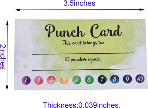 Vista 10 de 120 tarjetas perforadoras de recompensa de comportamiento