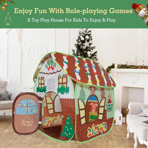 Vista 7 de Tienda de juguetes para niños en interiores y exteriores. Tienda de juguetes, castillo de princesa y príncipe. Los niños juegan en una tienda