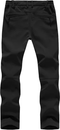 Vista 2 de YSENTO Pantalones de esquí de nieve impermeables con forro polar para mujer, con aislamiento softshell para senderismo y montaña