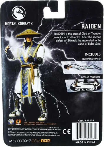 Vista 3 de Mezco Mortal Kombat X Raiden - Figura de acción de 4 pulgadas