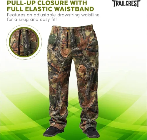 Vista 3 de TrailCrest Men's Open Bottom Cotton Blend Lounge Hunting Sweatpants