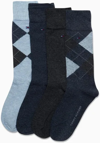 Vista 4 de Tommy Hilfiger Men's Reinforced Heel Cotton Dress Socks (4-Pack)