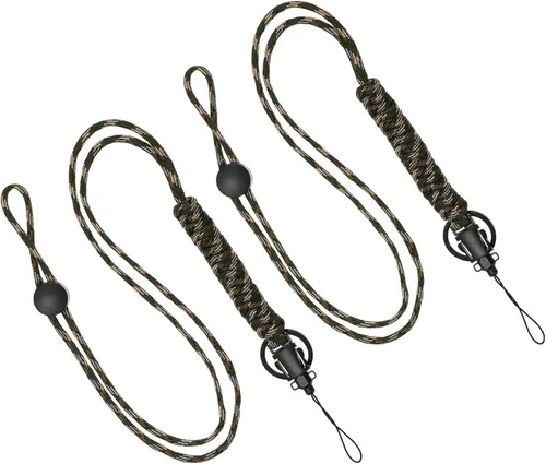Vista 8 de PATIKIL Cordón de paracaídas, cordón trenzado, llavero ajustable para insignias