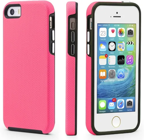 Vista 6 de Funda para iPhone 5/5s/SE, funda Dual Guard resistente al impacto y a rasguños con protección contra caídas Celebre para iPhone 5/5S/SE