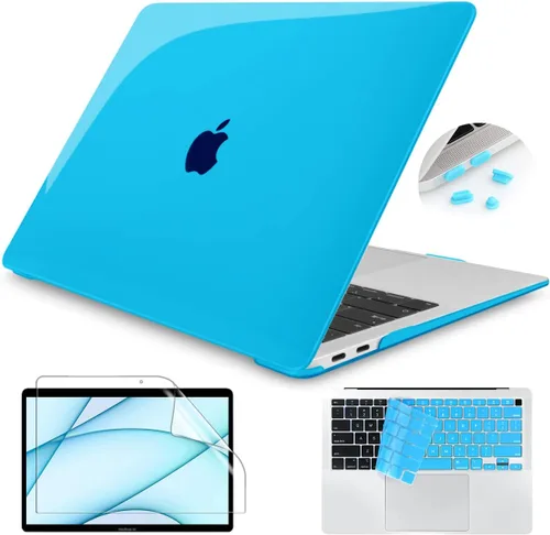 Vista 26 de Teryeefi Funda para MacBook Air 13 pulgadas Case 2021 2020 2019 2018 A2337 M1 A2179 A1932, carcasa rígida esmerilada, cubierta de teclado