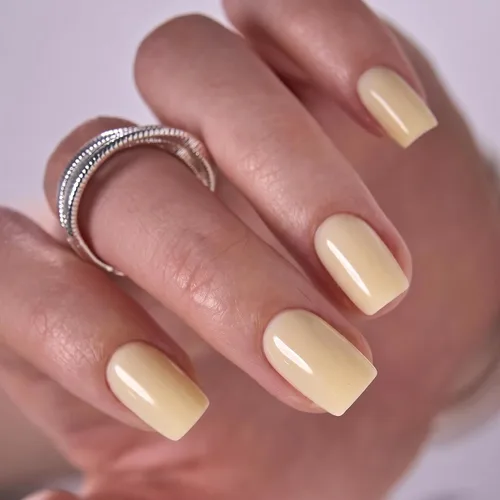 Vista 34 de CurvLife Uñas postizas cuadradas cortas a presión, terciopelo degradado Paris Script