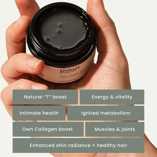 Vista 5 de Resina Shilajit pura del Himalaya – 1.76 oz Shilajit orgánico para hombres y mujeres con ácido fúlvico y más de 85 minerales traza para energía