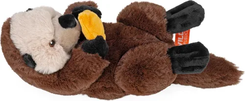 Vista 3 de Wild Republic Ecokins Mini, nutria marina, animal de peluche, 8 pulgadas, regalo para niños, juguete de peluche, hecho de botellas de agua