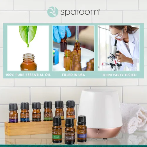 Vista 7 de SpaRoom Aromaterapia Aceite esencial 100% puro sin diluir, Breathe Easy Sinusal, 0.3 fl oz