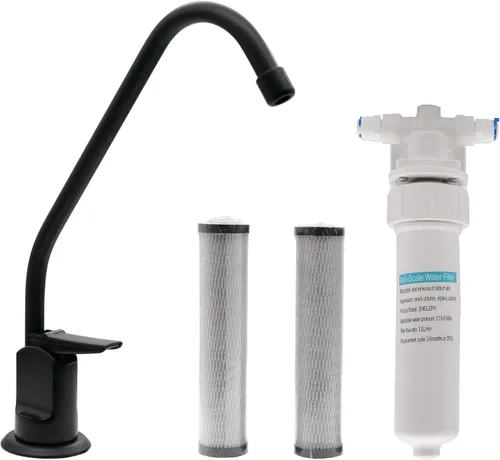Vista 13 de Westbrass CO128-11 Kit de grifo dispensador de agua fría pura estilo Touch-Flo de 8 pulgadas con unidad de filtro en línea debajo del fregadero y 2
