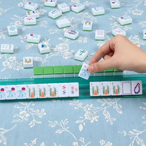 Vista 4 de Arrowbash Juego de 160 azulejos de Mahjong americano, 1.2 pulgadas con Océano japonés