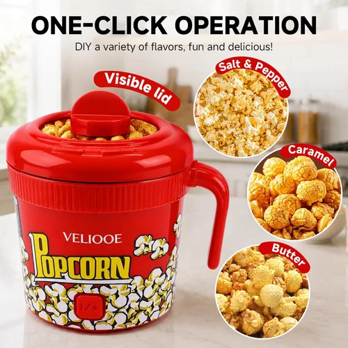 Vista 4 de Agitar palomitas de maíz fabricante de aceite caliente compacto