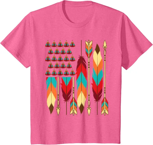 Vista 57 de Native American Bandera - Camiseta de veteranos indígenas del Mes del Orgullo, Negro, S
