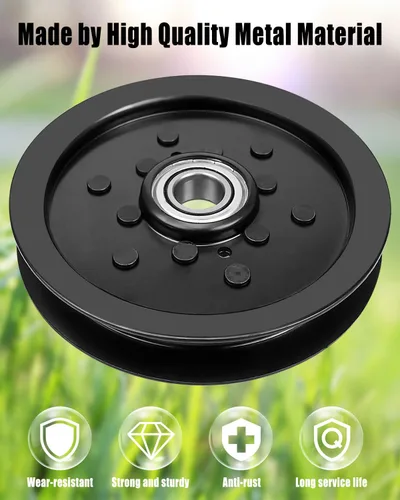 Vista 3 de Polea tensora plana para Ariens John Deere 737 757 777 797 1585 1570 1580 Z820A Z910A Series, polea tensora para cortacésped reemplazar TCA17524
