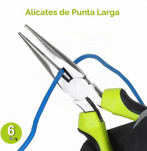 Vista 4 de Juego de alicates utilitarios FASTPRO de 5 piezas con bolsa de almacenamiento, incluye alicates de junta de ranura, diagonales, de punta larga